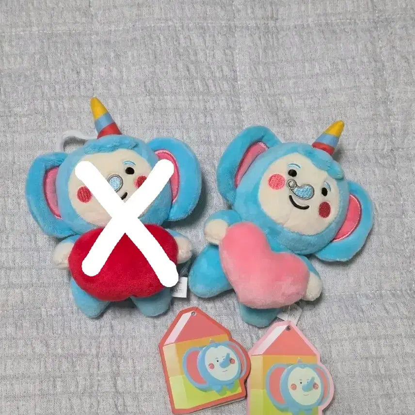 [BUNJANG] Geumjok-i Elephant Character Keyring / (재고 하트2) 금쪽이 코끼리 캐릭터 인형 키링
