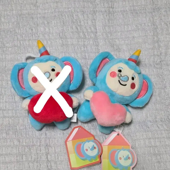 [BUNJANG] Geumjok-i Elephant Character Keyring / (재고 하트2) 금쪽이 코끼리 캐릭터 인형 키링