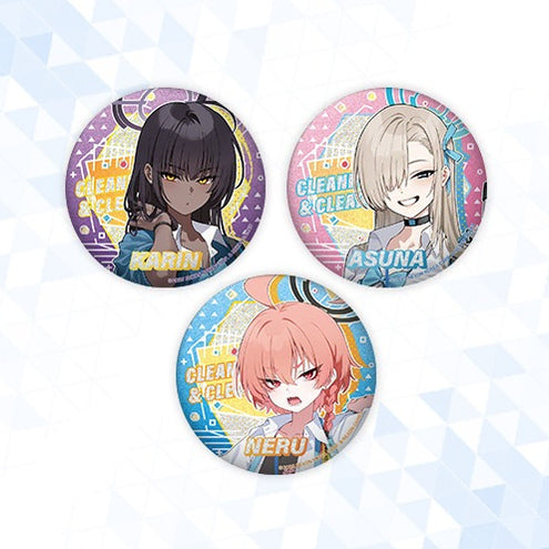 [BUNJANG] C&amp;C Seia &amp; Rio Hologram Can Badge Set / 블루아카이브 세이아&amp;리오 + C&amp;C 홀로그램 캔뱃지 세트
