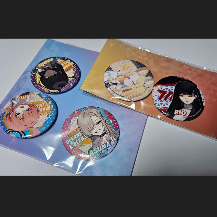 [BUNJANG] C&amp;C Seia &amp; Rio Hologram Can Badge Set / 블루아카이브 세이아&amp;리오 + C&amp;C 홀로그램 캔뱃지 세트