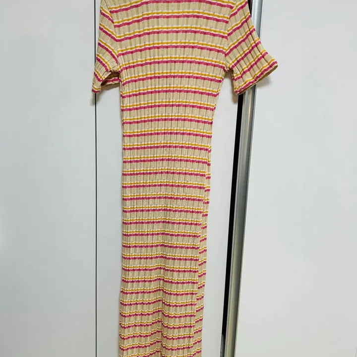 [BUNJANG] ZARA Striped Knit Collar Long Dress / 자라 스트라이프 카라 니트 원피스 새상품