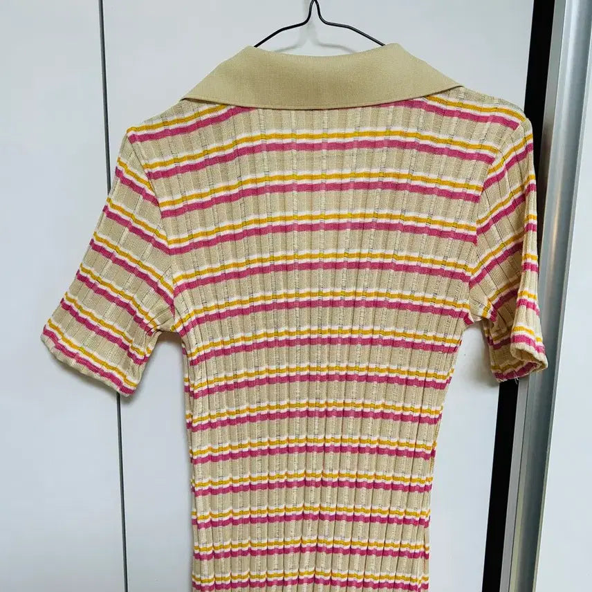 [BUNJANG] ZARA Striped Knit Collar Long Dress / 자라 스트라이프 카라 니트 원피스 새상품