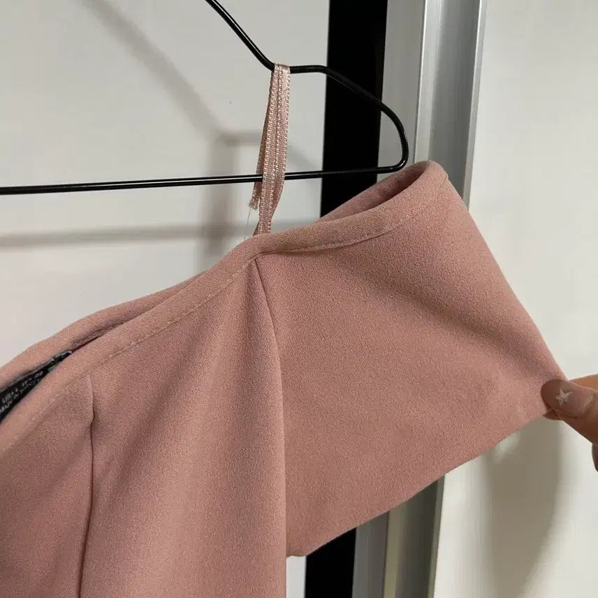 [BUNJANG] ZARA Pink Off-Shoulder Long Dress / [50% 할인] 자라 핑크 오프숄더 롱 원피스 새상품