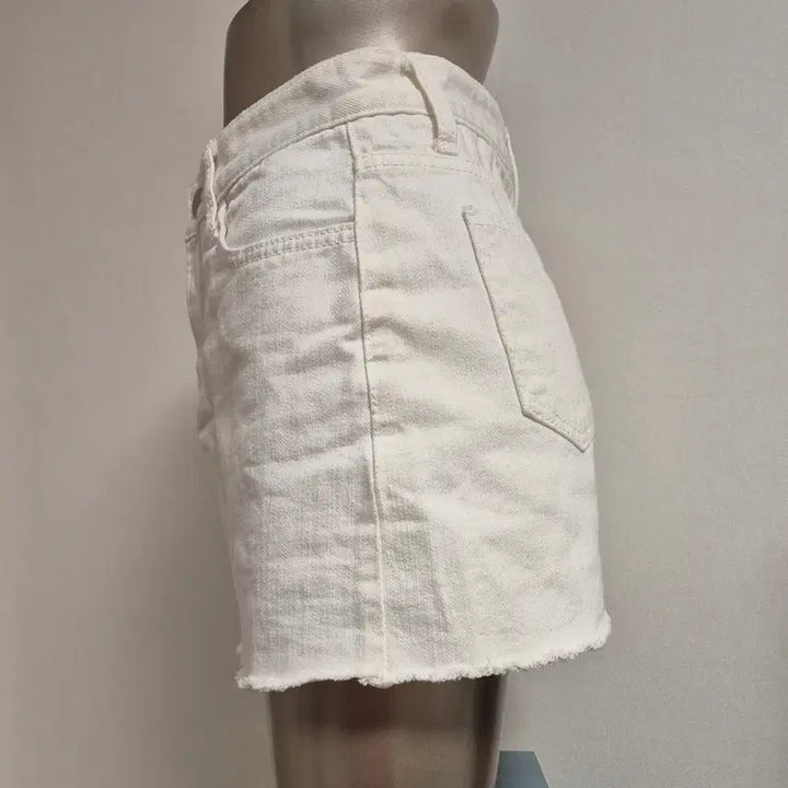 [BUNJANG] White Denim Mini Skirt S / 화이트 데님 미니 스커트 S