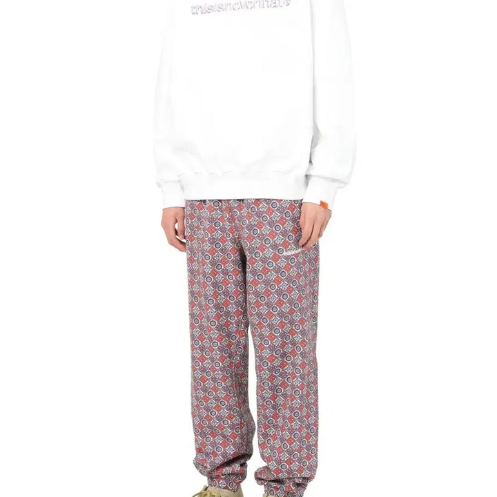 [BUNJANG] thisisneverthat Tile Pattern Fleece Sweat Set Burgundy XL / 디스이즈네버댓 타일 패턴 기모 스웻 셋업 세트 버건디 XL