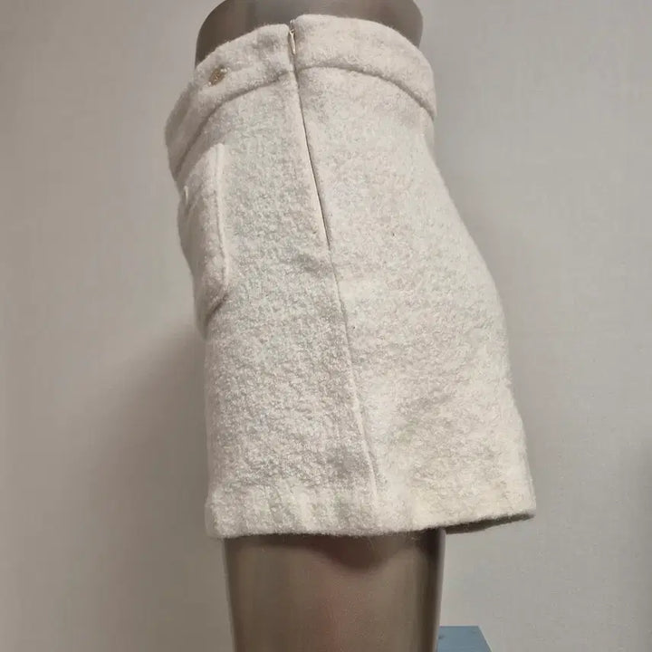 [BUNJANG] White Tweed Shorts S / 화이트 트위드 반바지 S