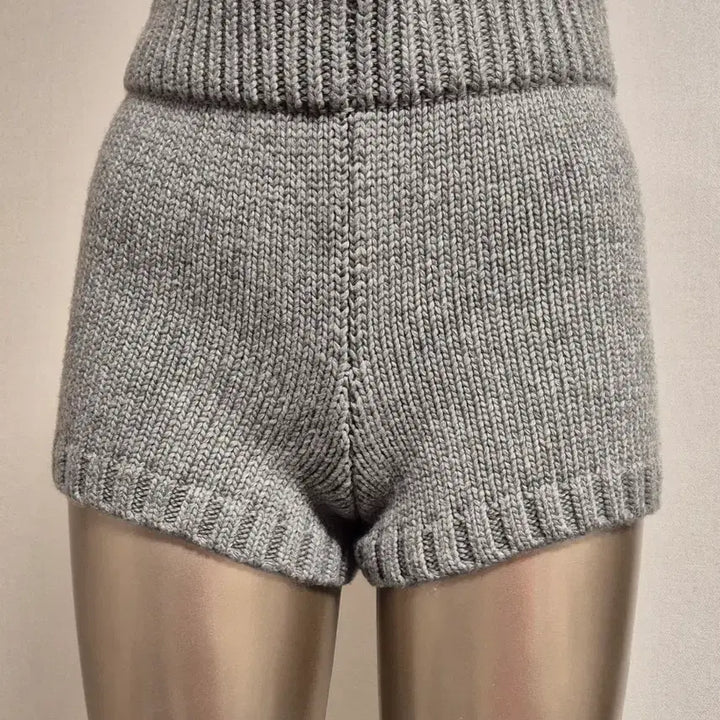 [BUNJANG] Unbranded Knit Shorts Gray S / 니트 숏팬츠 반바지 회색 S