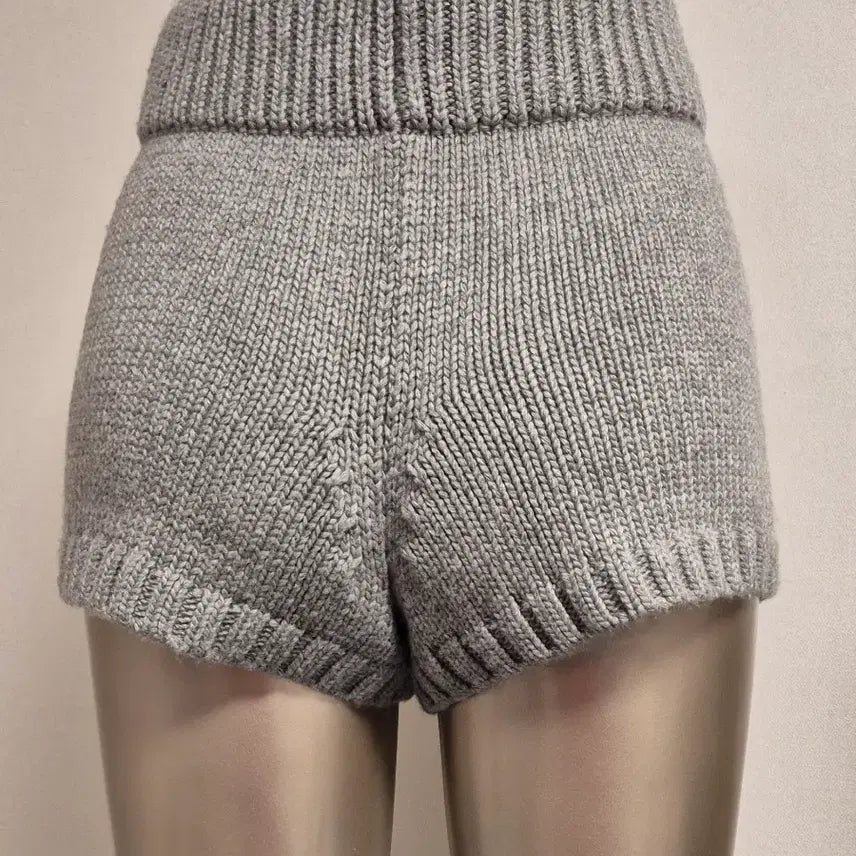 [BUNJANG] Unbranded Knit Shorts Gray S / 니트 숏팬츠 반바지 회색 S