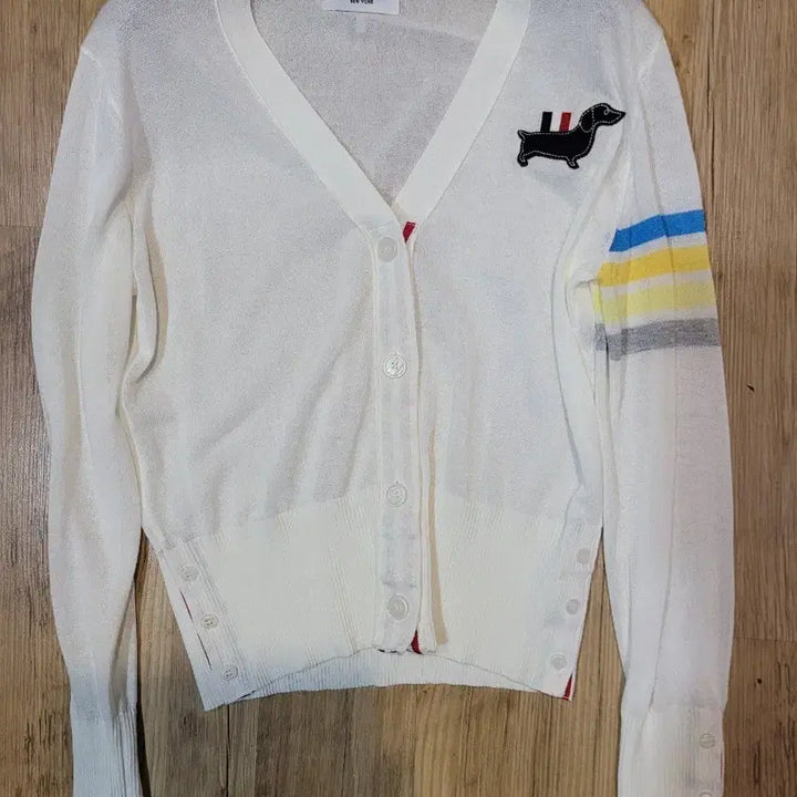 [BUNJANG] Thom Browne Dog Embroidery Cardigan / 톰브라운 강아지 자수 가디건 화이트