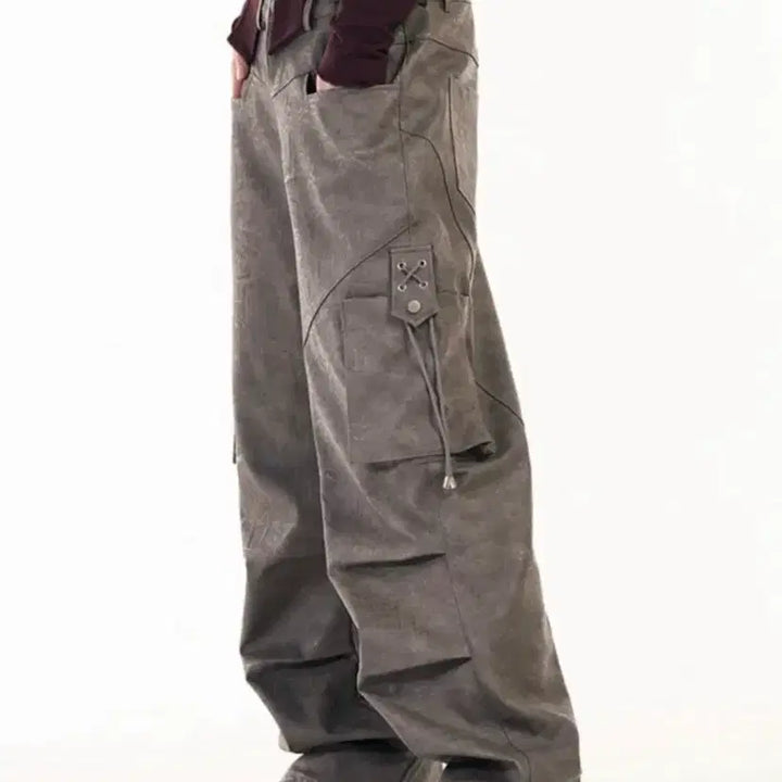 [BUNJANG] Set Up Exe Eyelet Cargo Pants / 셋업이엑스이 아일렛 카고팬츠 바지