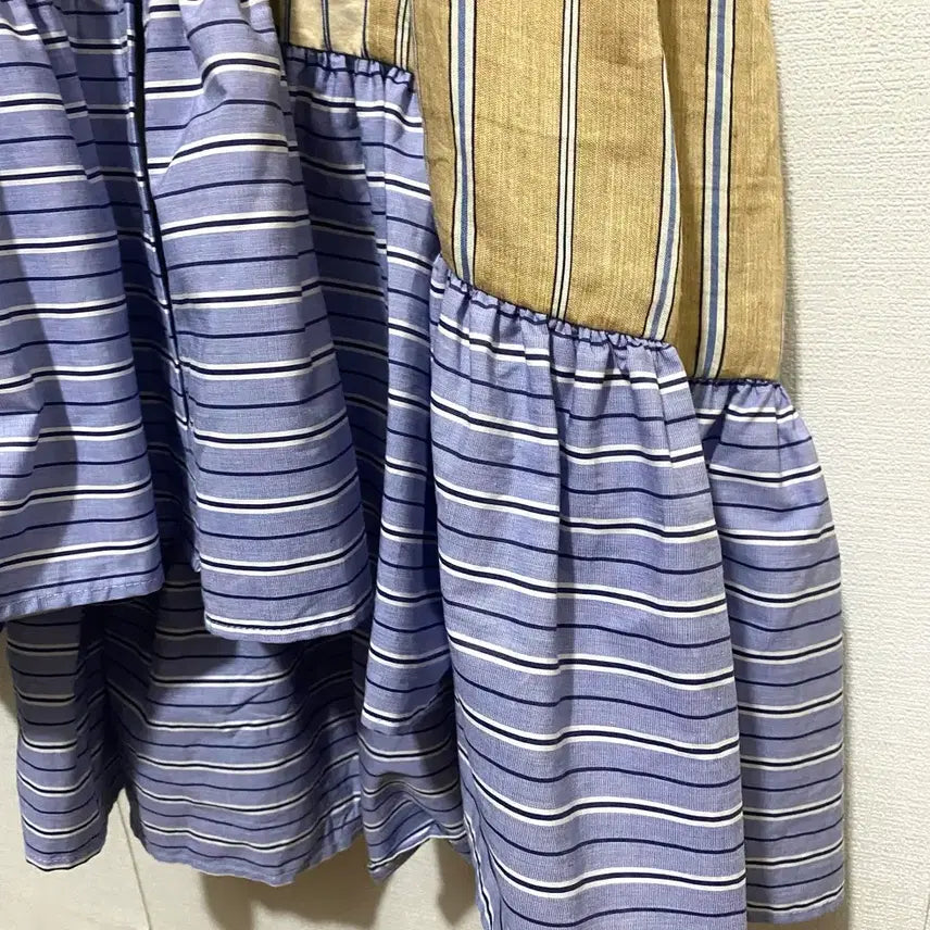 [BUNJANG] Sandro Striped Long Dress / 산드로 스트라이프 롱 원피스