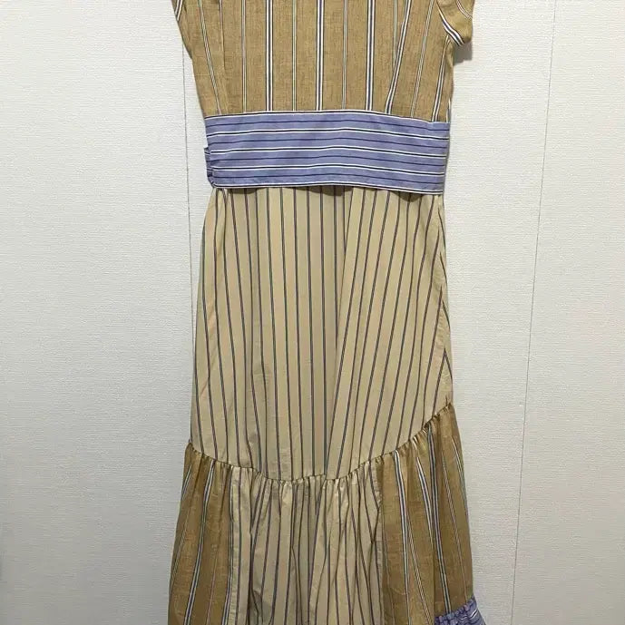 [BUNJANG] Sandro Striped Long Dress / 산드로 스트라이프 롱 원피스