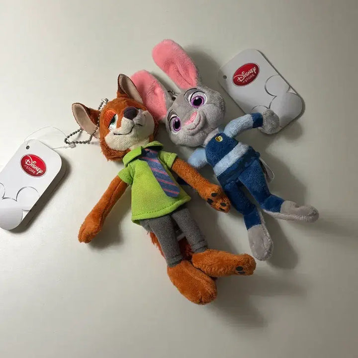 [BUNJANG] Disney Zootopia Judy and Nick Plush Keyring Set / 디즈니 주토피아 인형 키링 2종 세트