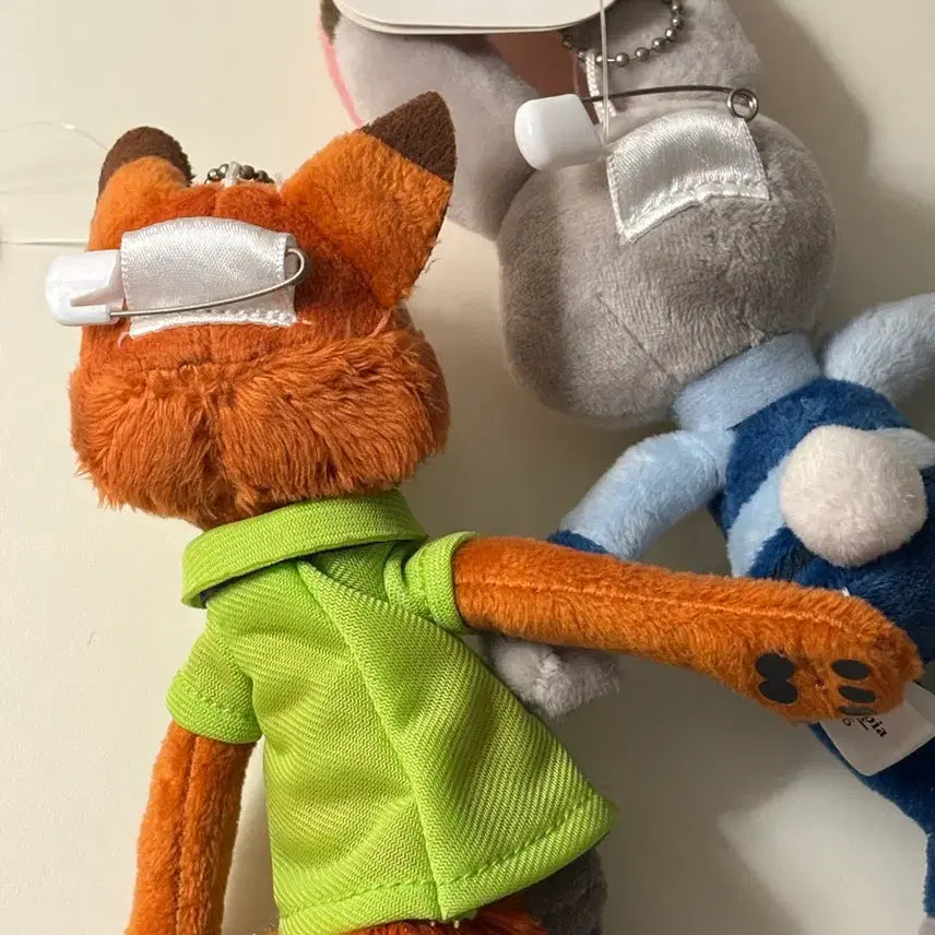 [BUNJANG] Disney Zootopia Judy and Nick Plush Keyring Set / 디즈니 주토피아 인형 키링 2종 세트