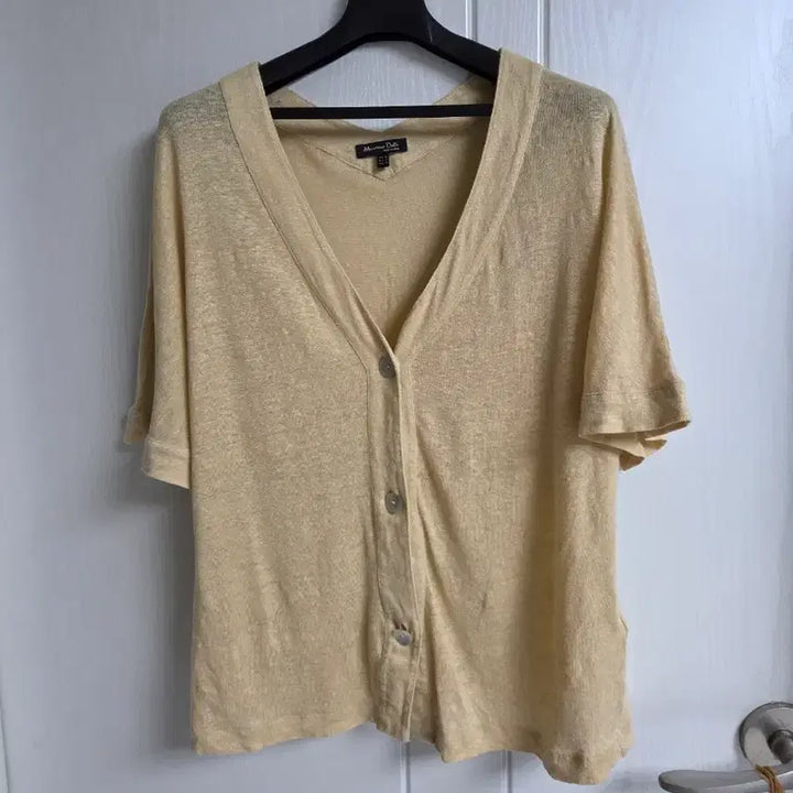 [BUNJANG] Massimo Dutti Linen Cardigan Short Sleeve Shirt / 마시모두띠 린넨 가디건 반팔 셔츠