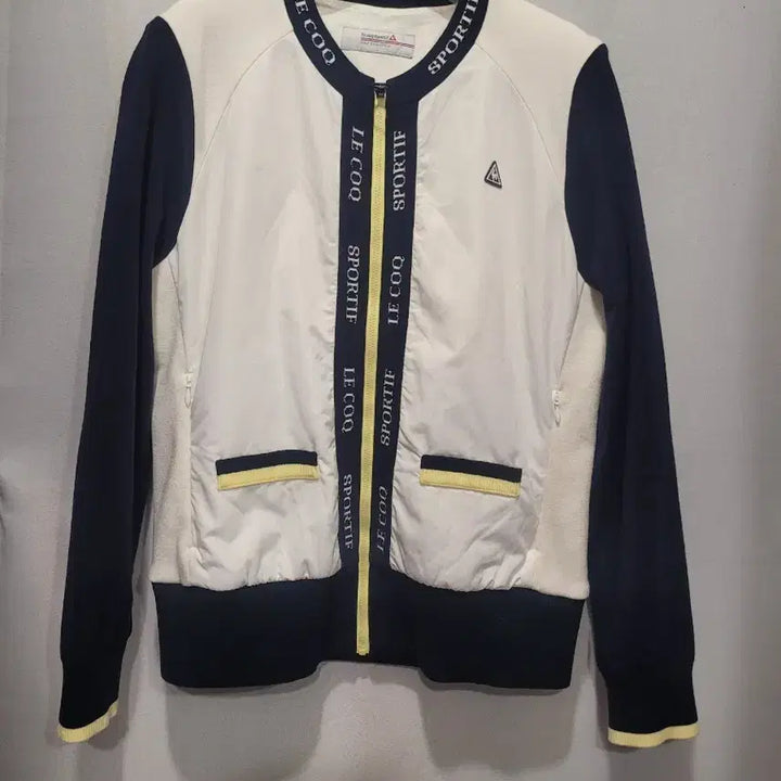 [BUNJANG] Le Coq White Color Block Jacket / 르꼬끄 화이트 배색 자켓L(66추천드려요)