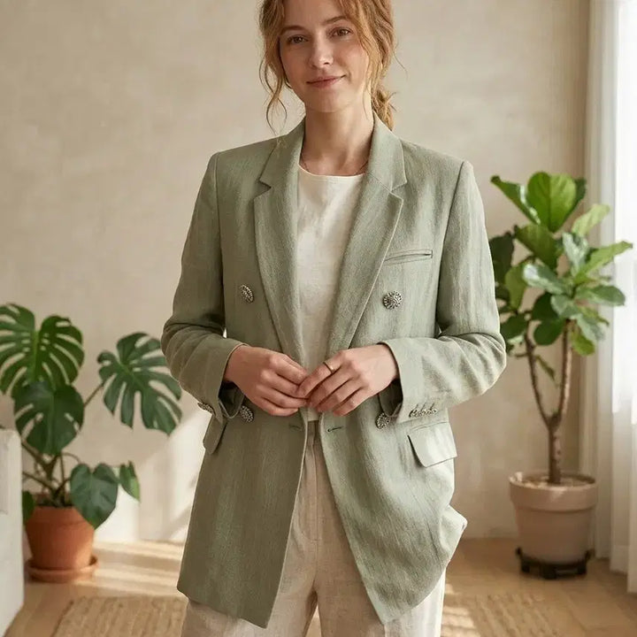 [BUNJANG] NAMUGRIM Linen Blend Double Jacket / 나무그림 린넨혼방 더블자켓 55 66