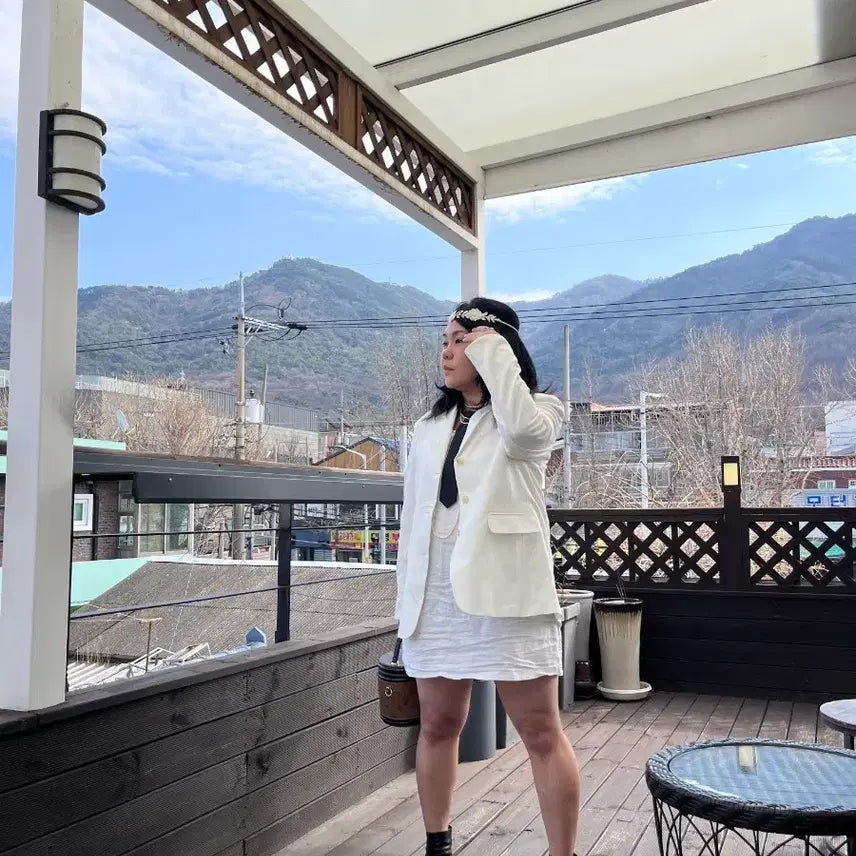 [BUNJANG] Ivory NC Fabric Single Jacket / 아이보리NC원단싱글자켓