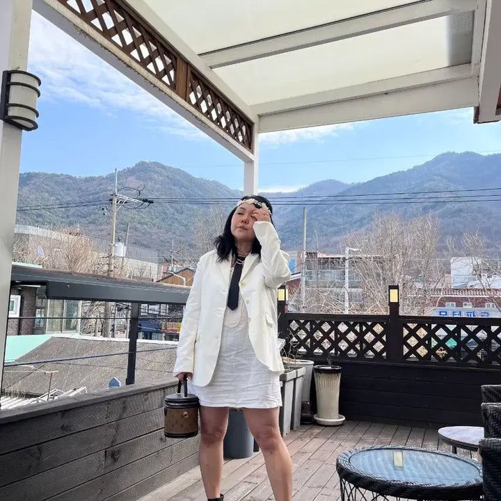 [BUNJANG] Ivory NC Fabric Single Jacket / 아이보리NC원단싱글자켓
