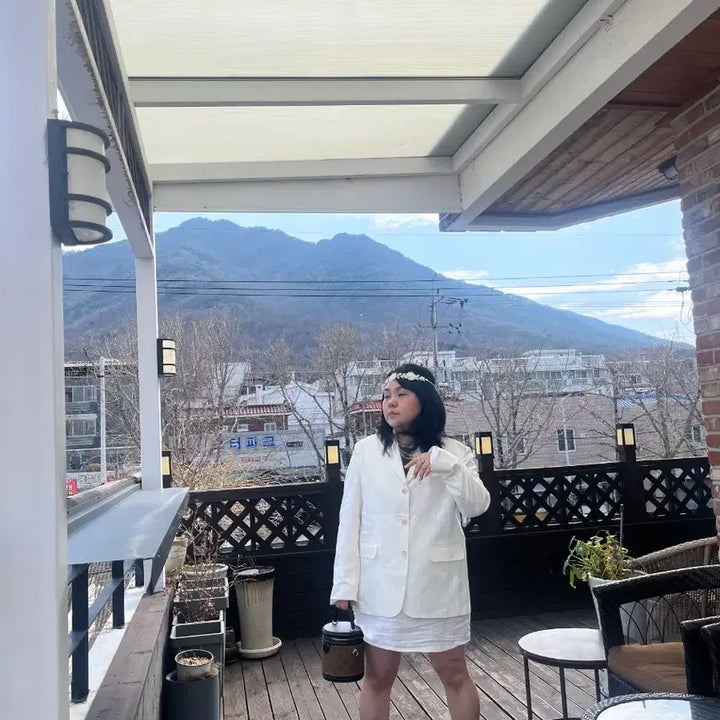 [BUNJANG] Ivory NC Fabric Single Jacket / 아이보리NC원단싱글자켓