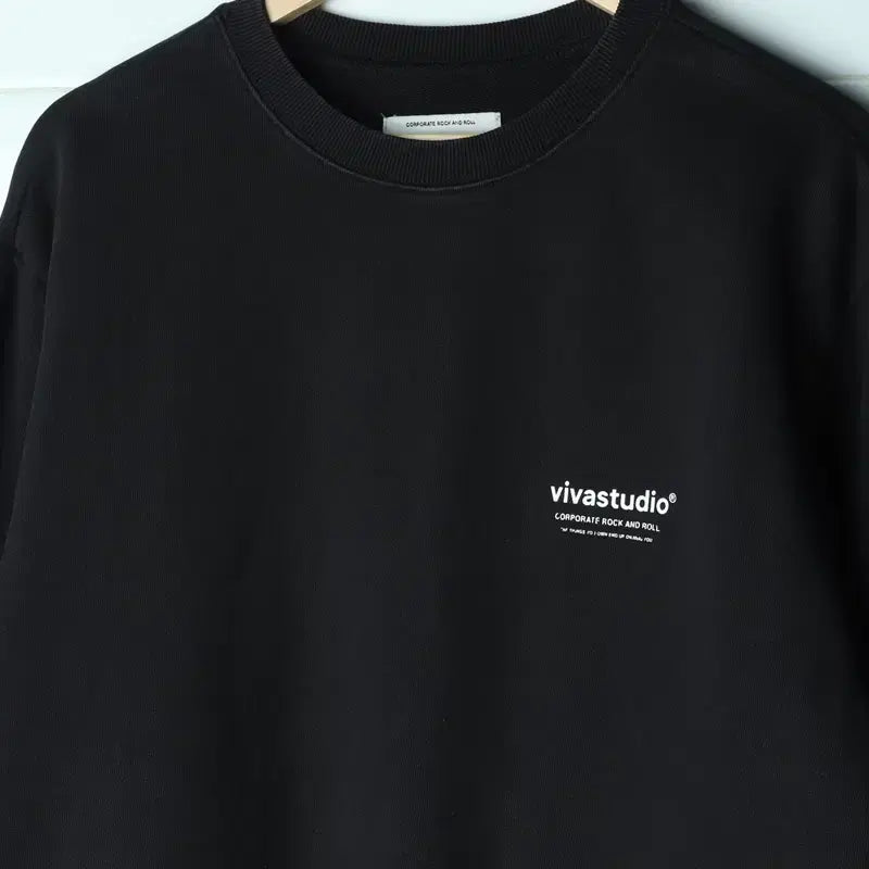 [BUNJANG] VIVASTUDIO Sweatshirt Black / (M-L) 비바스튜디오 맨투맨 티셔츠 블랙 아메카지-1783E