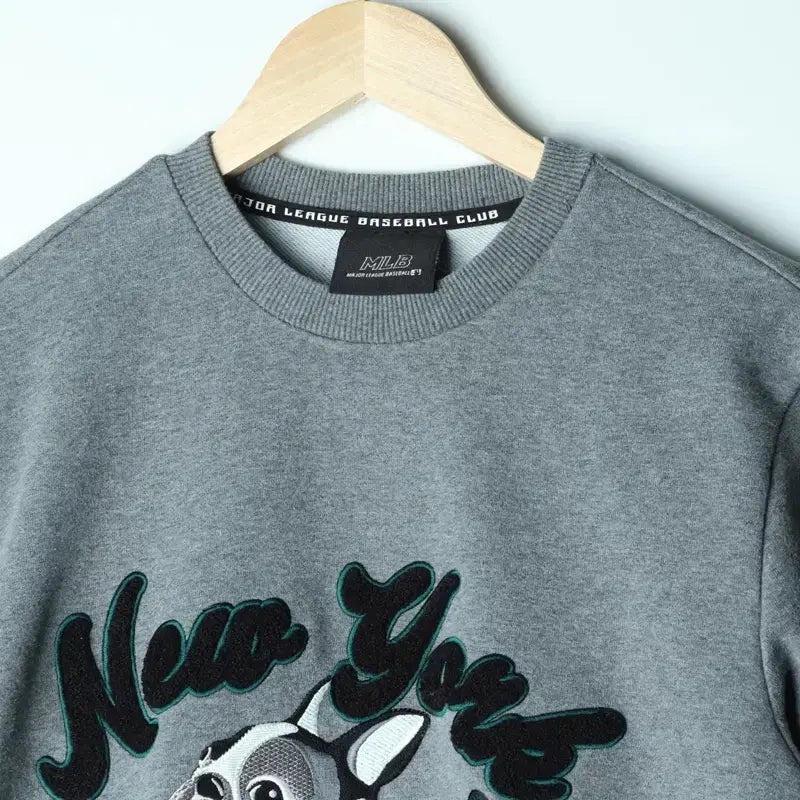[BUNJANG] W(M) MLB New York Yankees Bulldog Embroidered Sweatshirt / W(M) MLB 엠엘비 맨투맨 티셔츠 뉴욕양키즈 불독 자수-17846