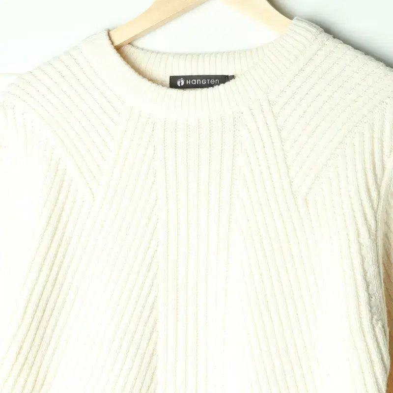 [BUNJANG] Hangten Cable Knit Sweater / (L) 행텐 니트 아이보리 케이블 꽈배기-17849