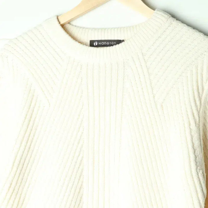 [BUNJANG] Hangten Cable Knit Sweater / (L) 행텐 니트 아이보리 케이블 꽈배기-17849