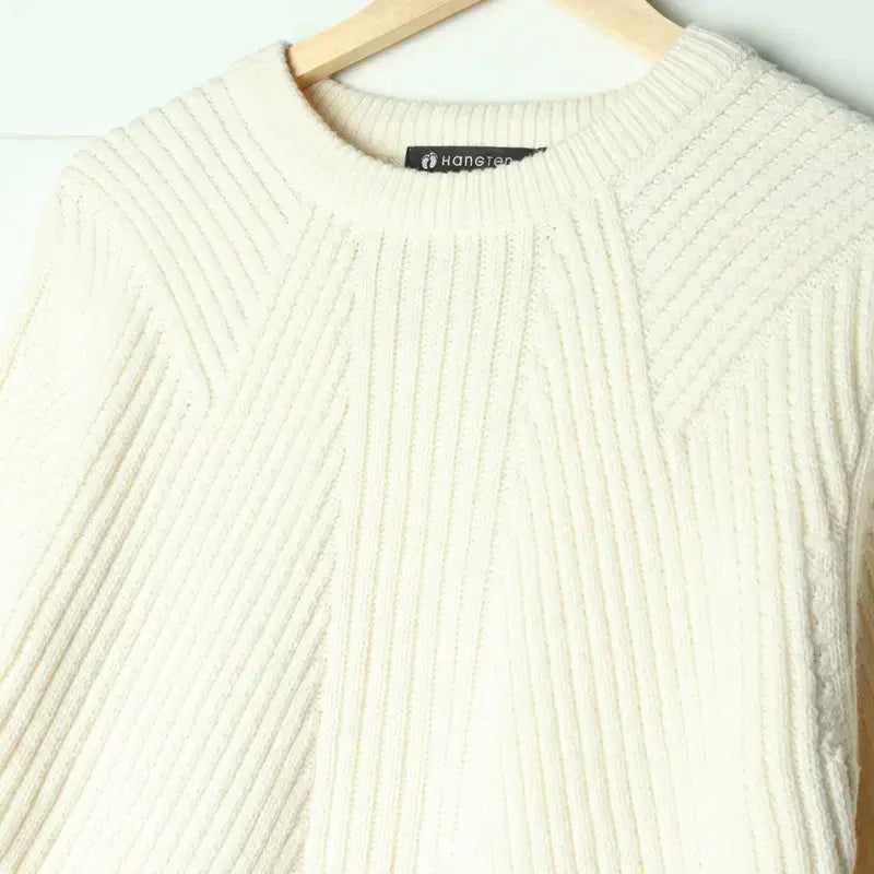 [BUNJANG] Hangten Cable Knit Sweater / (L) 행텐 니트 아이보리 케이블 꽈배기-17849