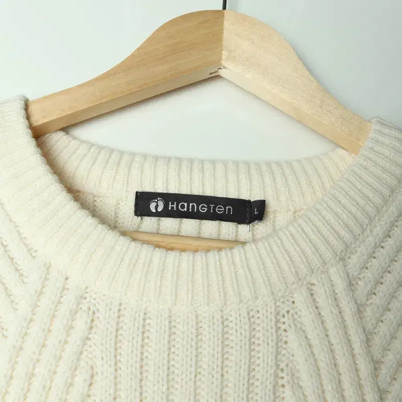[BUNJANG] Hangten Cable Knit Sweater / (L) 행텐 니트 아이보리 케이블 꽈배기-17849