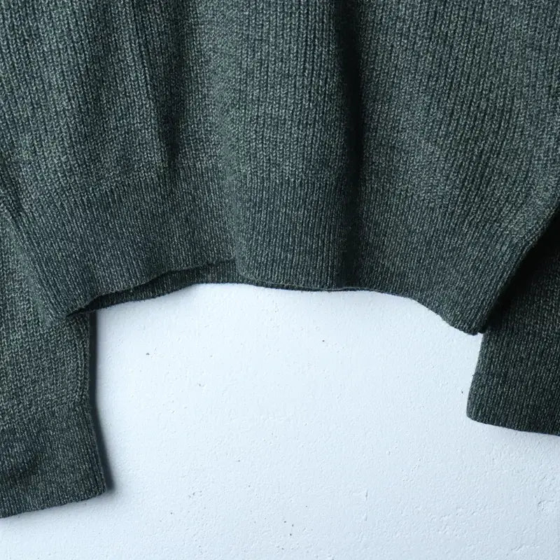 [BUNJANG] KIMUUE Knit Green Solid Sweater / (M-L) 키뮤어 니트 그린 무지 놈코어-1784E