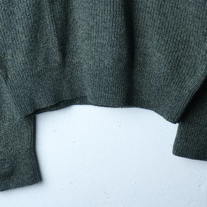 [BUNJANG] KIMUUE Knit Green Solid Sweater / (M-L) 키뮤어 니트 그린 무지 놈코어-1784E