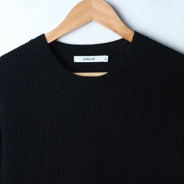 [BUNJANG] KIMUR Knit Black Solid Sweater / (M-L) 키뮤어 니트 블랙 무지 놈코어-1784F