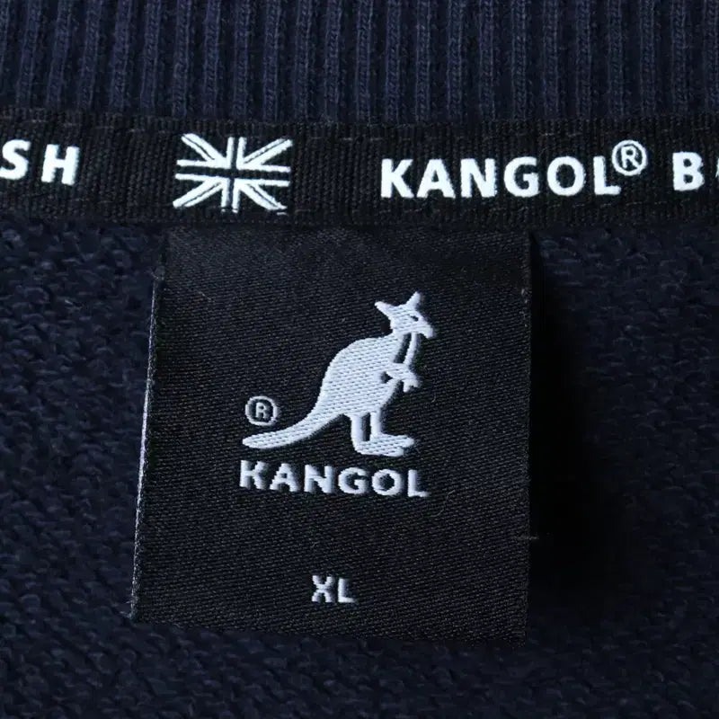 [BUNJANG] Kangol Lettering Navy Old School Sweatshirt / (XL-2XL) 캉골 맨투맨 티셔츠 레터링 네이비 올드스쿨-17852