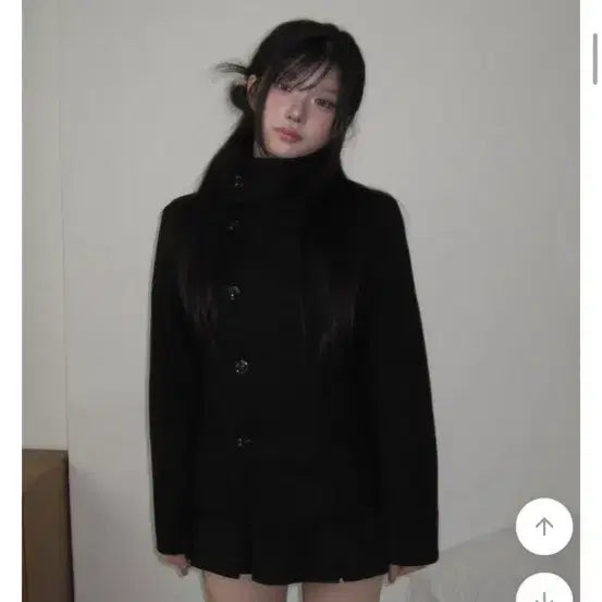 [SOLD OUT] 모디무드 슬림핏 하프 더블 하이넥 모직 코트