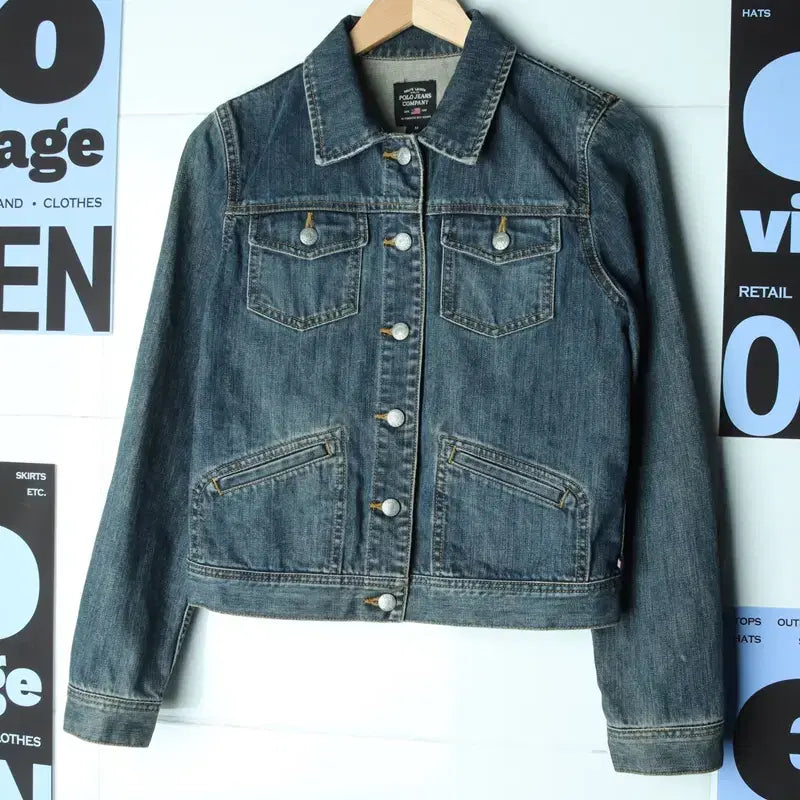 [BUNJANG] Polo Ralph Lauren Denim Windbreaker Jacket / W(M) 폴로 랄프로렌 집업 바람막이 점퍼자켓 청 데님-1780C