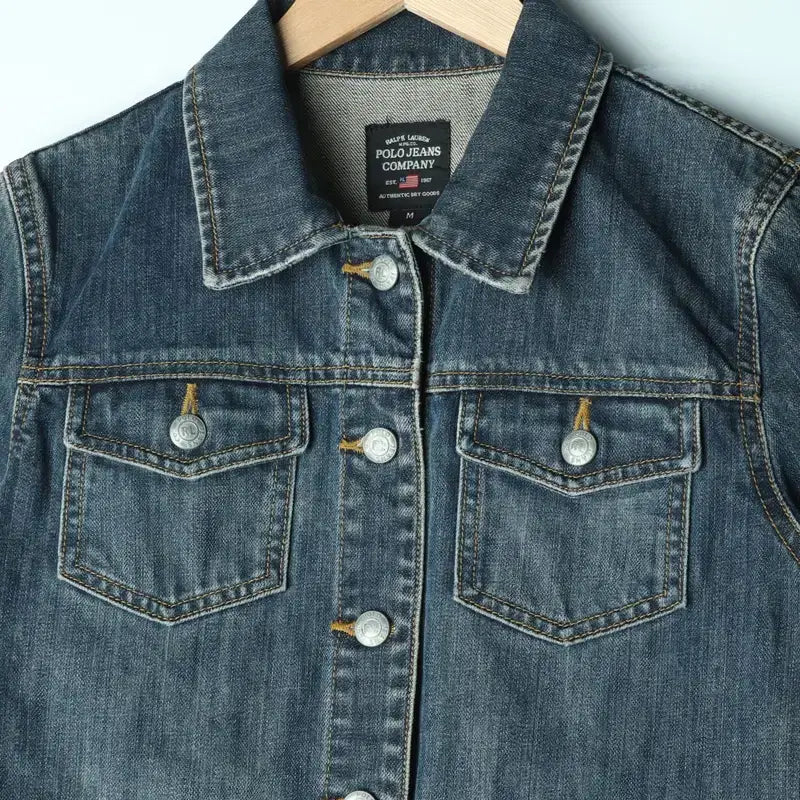 [BUNJANG] Polo Ralph Lauren Denim Windbreaker Jacket / W(M) 폴로 랄프로렌 집업 바람막이 점퍼자켓 청 데님-1780C