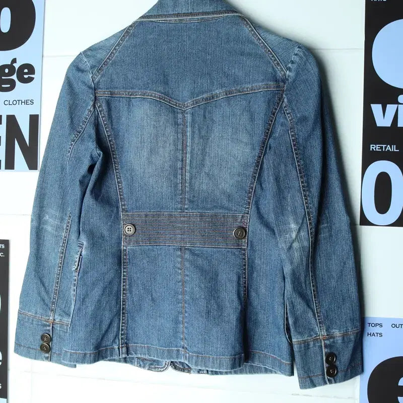 [BUNJANG] ZIO SONGZIO Denim Windbreaker Jacket / W(S-M) 지오송지오 집업 바람막이 점퍼자켓 데님 청-17810