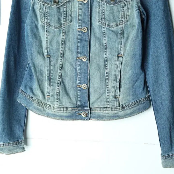 [BUNJANG] Calvin Klein Denim Windbreaker Jacket / W(S-M) 캘빈클라인 집업 바람막이 점퍼자켓 데님 청-17816