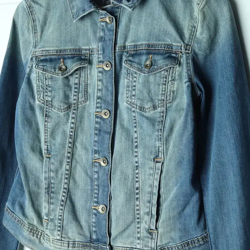[BUNJANG] Calvin Klein Denim Windbreaker Jacket / W(S-M) 캘빈클라인 집업 바람막이 점퍼자켓 데님 청-17816