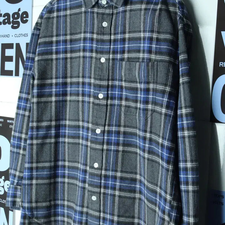 [BUNJANG] 8 Seconds Flannel Western Check Shirt / (S-M) 에잇세컨즈 셔츠 남방 플란넬 웨스턴체크 아메카지-1781C