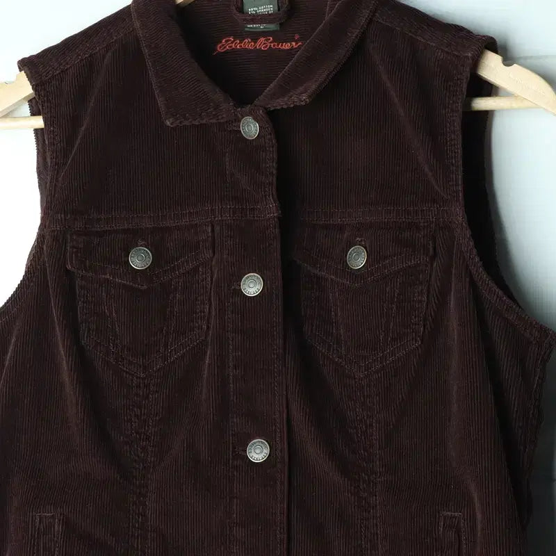 [BUNJANG] Eddie Bauer Corduroy Vest / W(S-M) 에디바우어 집업 바람막이 점퍼자켓 코듀로이 조끼-1781D