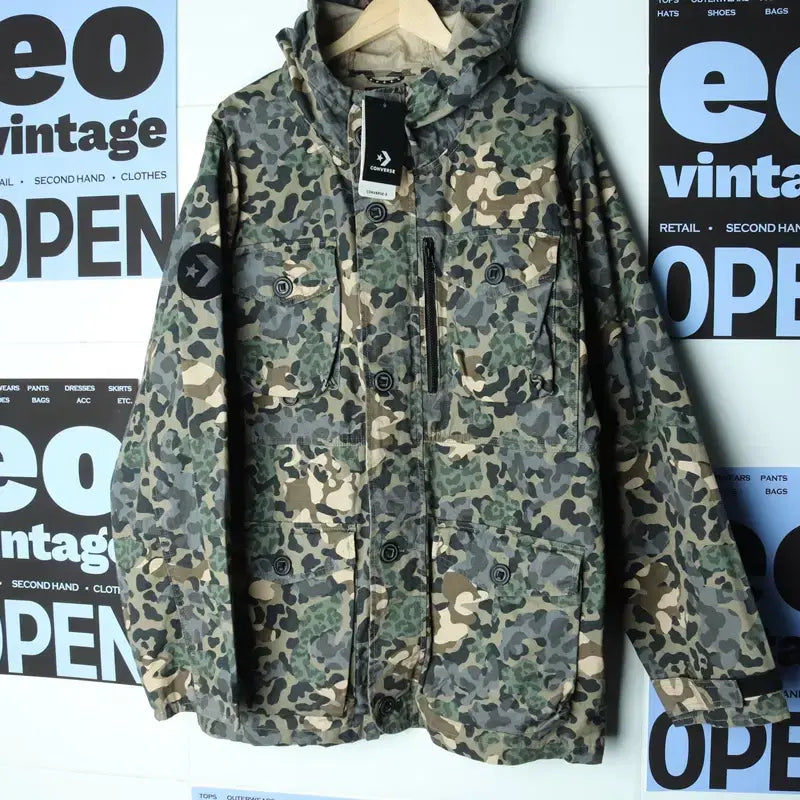 [BUNJANG] Converse Windbreaker Jacket / (2XL-4XL) 컨버스 집업 바람막이 점퍼자켓 새상품 야상-17820