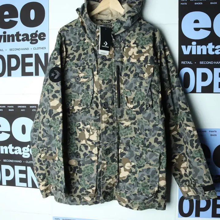 [BUNJANG] Converse Windbreaker Jacket / (2XL-4XL) 컨버스 집업 바람막이 점퍼자켓 새상품 야상-17820