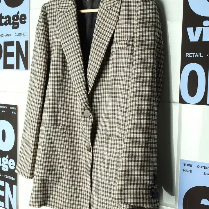 [BUNJANG] ZIGZAG Checkered Blazer Jacket / (S-M) 지고트 정장 슈트 자켓 블레이저 체크 경량 테일러-17821