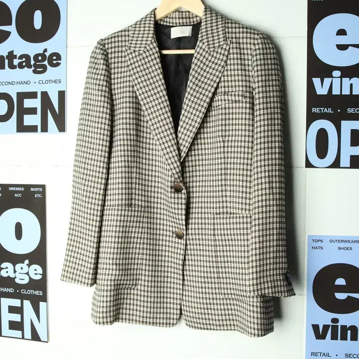 [BUNJANG] ZIGZAG Checkered Blazer Jacket / (S-M) 지고트 정장 슈트 자켓 블레이저 체크 경량 테일러-17821