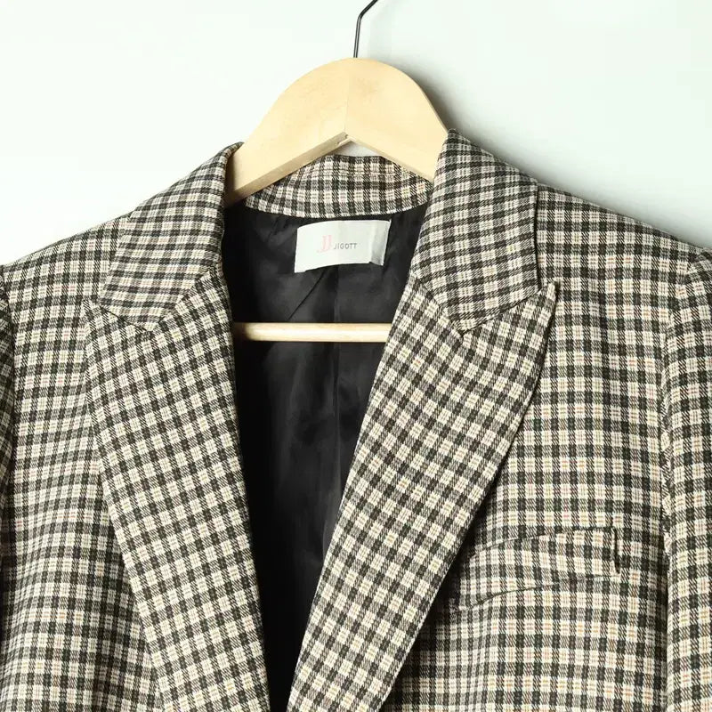 [BUNJANG] ZIGZAG Checkered Blazer Jacket / (S-M) 지고트 정장 슈트 자켓 블레이저 체크 경량 테일러-17821