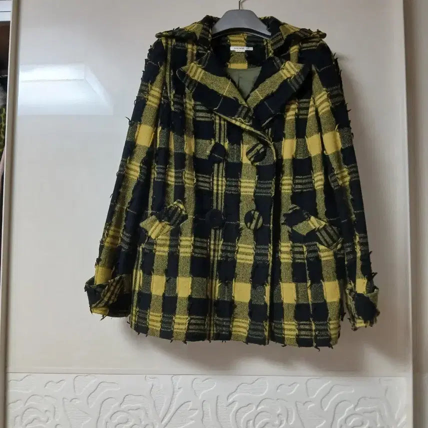 [BUNJANG] SON JUNG WAN Check Wool Coat / 손정완 SON JUNG WAN 체크 울 코트 55