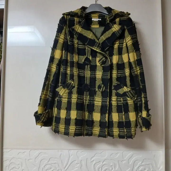 [BUNJANG] SON JUNG WAN Check Wool Coat / 손정완 SON JUNG WAN 체크 울 코트 55