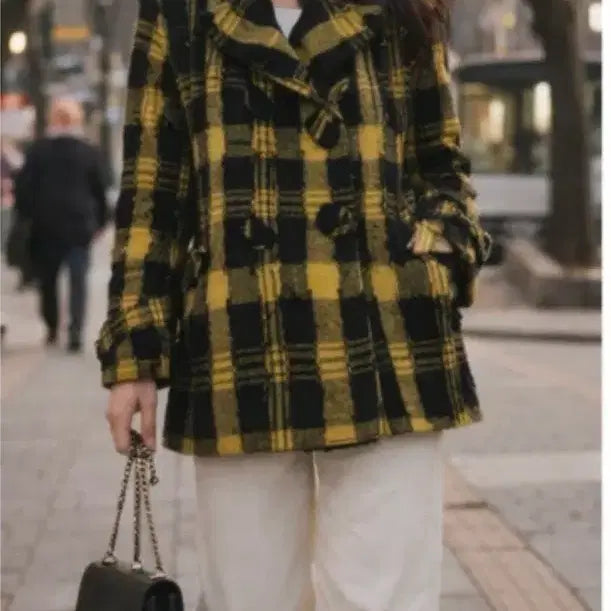[BUNJANG] SON JUNG WAN Check Wool Coat / 손정완 SON JUNG WAN 체크 울 코트 55
